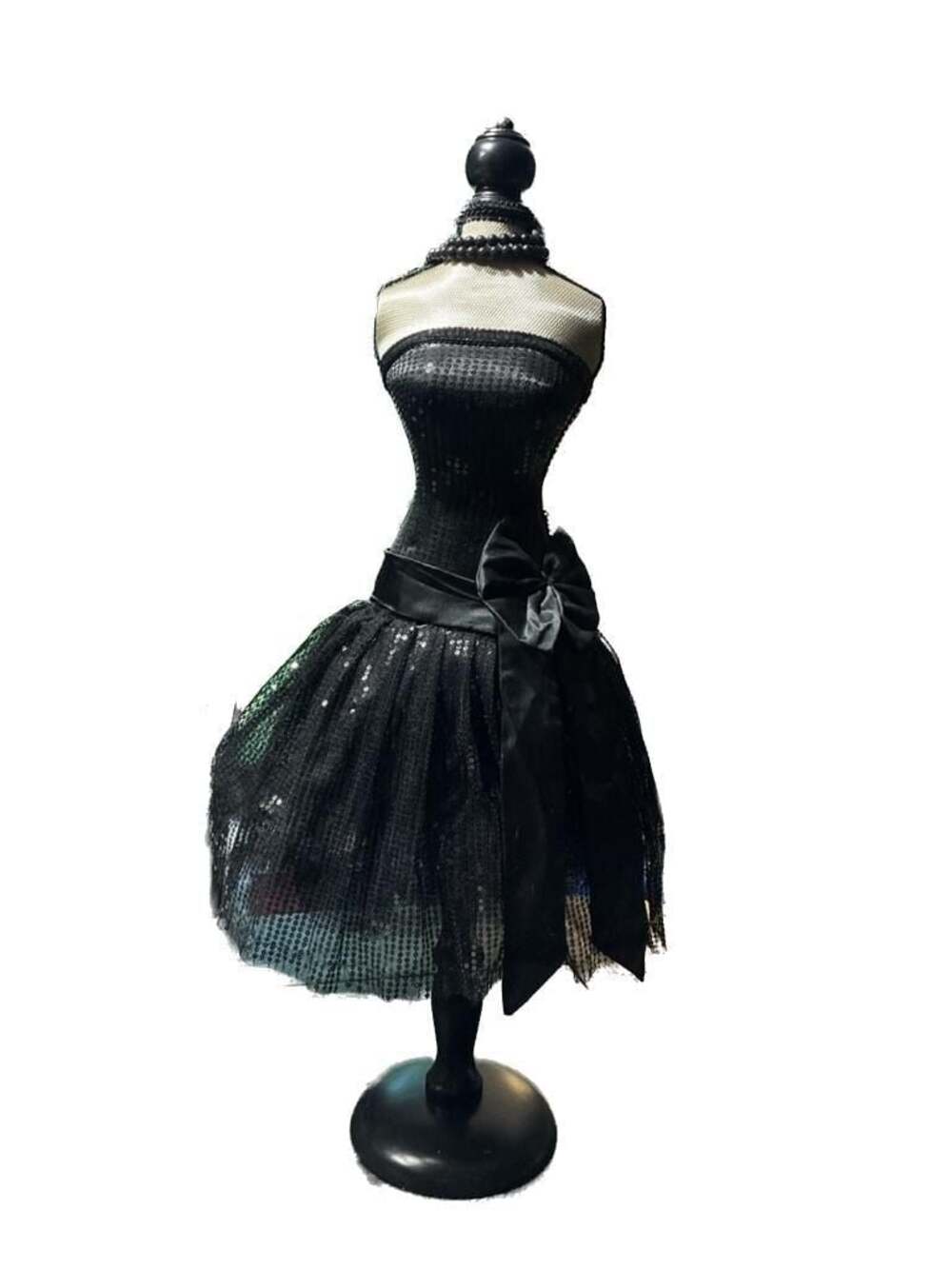 Hobby Lobby Decorative Black Sequin Dress Form Mannequin Jewelry Stand